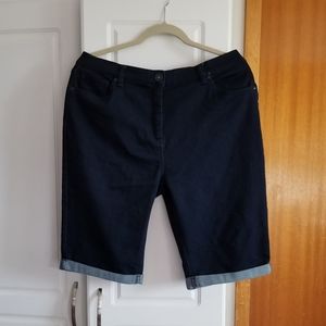 🍭j Jess dark blue denim bermuda style shorts